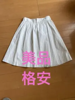 【美品】INTER PLANET ストライプ柄 フレアスカートのサムネイル