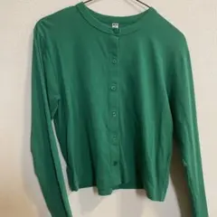 UNIQLO M グリーン 長袖カーディガン