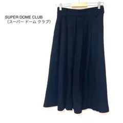 【スーパー ドーム クラブ】フレアスカート タック入り　上品　ブラック 81cm