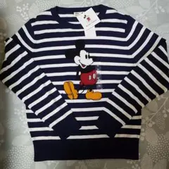 ユニクロ ミッキー　ボーダー　薄手　コットン　セーター　 150