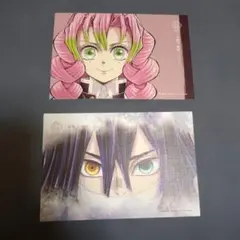 鬼滅の刃 柱展 ランダム キャンバスカード 甘露寺蜜璃　伊黒小芭内　2点セット