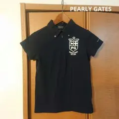 2回着用のみ パーリーゲイツ ポロシャツ ネイビー レディースゴルフ　0 xs