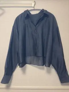 【LOWRYSFARM】シアーシャツ（ショート）ブルー80