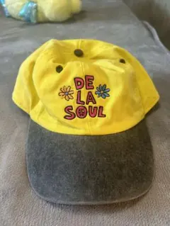 DE LA SOUL 花柄キャップ イエロー/グレー