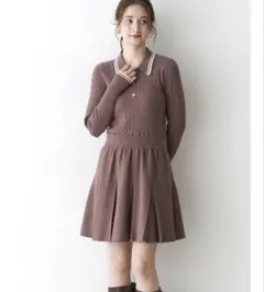 CALNAMUR ニットプリーツワンピースのサムネイル