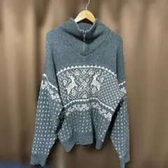 古着　グリーンニット