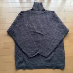 UNIQLO ダークグレー ハイネック セーター L