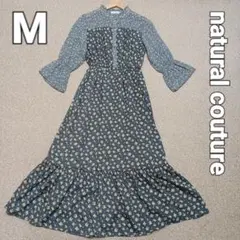 natural couture 花柄ワンピース　シースルー　総柄　Mサイズ