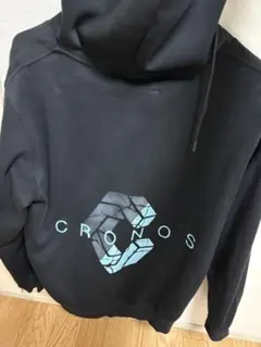 CRONOS ブラック フード付きパーカー