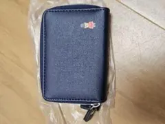 ネイビー コインケース ジッパー式