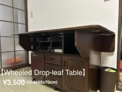Wheeled Drop-leaf Table 119x88x70cmのサムネイル