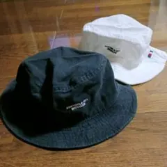 バケットハット 2点セット 黒 白
