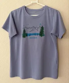 mont-bell Tシャツ M サイズ 山岳と星空柄　ライトパープルのサムネイル