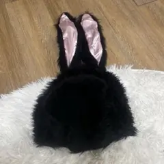 うさぎの被り物（黒）