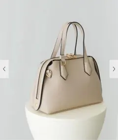 お値下 アーバンリサーチ ロデスコ ベージュ プチラウンドファスナートートバッグ