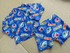 プラレール ベビー水着上下セット　ラッシュガード
