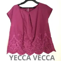 YECCA VECCA 刺繍入り 半袖ブラウス フリーサイズのサムネイル
