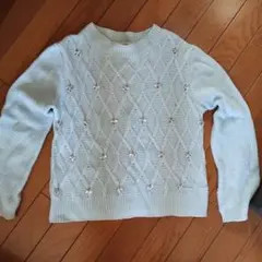 PAGEBOY　ベージボーイ　ダイヤモンド編み　ビジュー　セーター　ニット