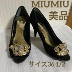 MIUMIU ビジュー パンプス ハイヒール