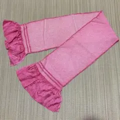 帯揚げ　絹　正絹　絞り　長さ約118cm ピンク　FM-293