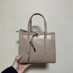 ZARA ザラ ミニ シティバッグ ベージュピンク