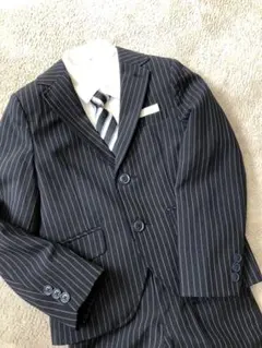 ネイビー ストライプ フォーマルスーツ 130センチ