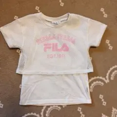 FILA メッシュレイヤードTシャツ ホワイト 120cmのサムネイル