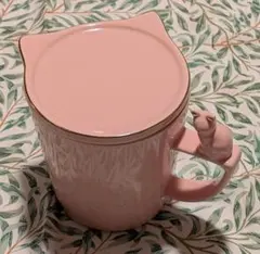 猫付きマグカップ 猫耳蓋付き