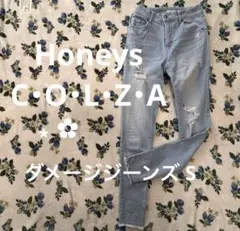 Honeys C・O・L・Z・A ꕤ︎︎。ダメージスキニーデニム ライトブルー Sのサムネイル