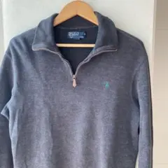 ポロバイラルフローレン プルオーバーニット ハーフジップ ポニー刺繍 M