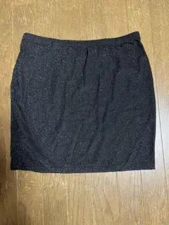 ラメ入り黒タイトスカート 約45cm丈