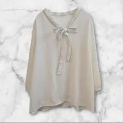 GLACIER グラシア　ボウタイブラウス　トップスプルオーバー S
