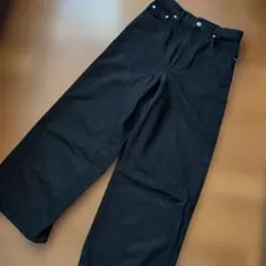 MACPHEE ブラック ワイドデニムパンツのサムネイル