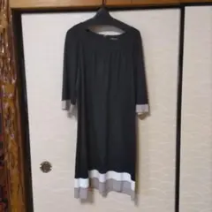 オンワード樫山　 七分袖オフショルダー ワンピース 44サイズ