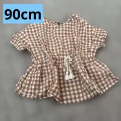 ブラウンチェック ギンガムシャツ