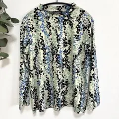 美品✨ 花柄 長袖シャツ 柄物 総柄 冷感素材 ひんやり素材 伸縮性 薄手 春夏