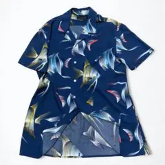 Banana Republic 熱帯魚 総柄 レーヨン素材 Mサイズのサムネイル