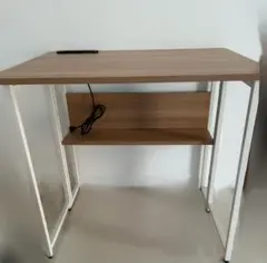 完成品・組立不要！白色折りたたみデスク50×100cm PC・勉強・野外可
