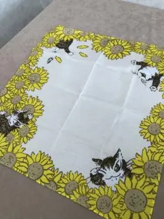 わちふぃーるどダヤン向日葵ハンカチアイボリー