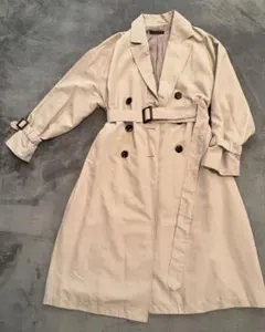 ベージュ トレンチコート ウエストベルト付き