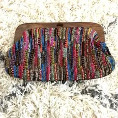 美品　STARMELA クラッチバッグ ビーズ