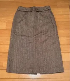 COMME CA DU MODE ブラウン 膝丈ストレートスカート M
