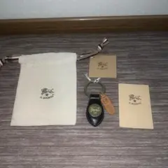 IL BISONTE イルビゾンテ キーホルダー キーリング ブラック