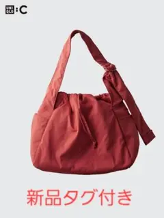 ソフトパフィーショルダーバッグ UNIQLO C ユニクロ レッド　新品タグ付き