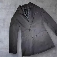 ダークグレー ダブルブレスト テーラードジャケット サイズ7