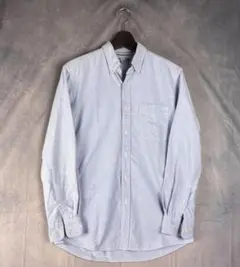 a158【ユニクロ】【メンズ】【コットン】ライトブルー ボタンダウンシャツ 長袖