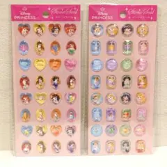 Disney ディズニー プリンセス ストーンシール 2種類 セリア