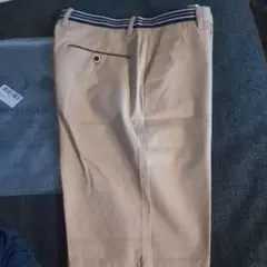 ベージュ ストライプ ウエストバンド ショートパンツ サイズ30