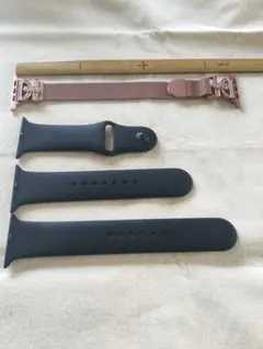Apple Watch用バンドセット（ブラック・ローズゴールド）