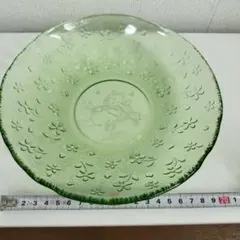 昭和レトロ ガラス製 葡萄•ぶどう柄 菓子鉢 ビンテージ インテリア